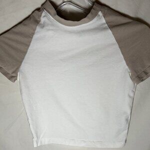 High Neck Cropped Baby Tee - Small